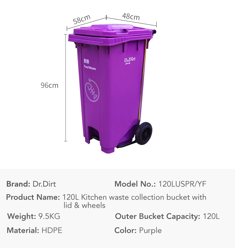 Dr.Dirt Food Waste Bin - Cleanic Cleaning Equipment